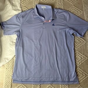 Peter Millar summer comfort blue stripe golf polo XXL